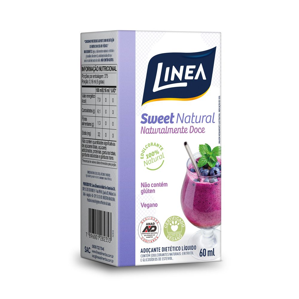 Linea Adoçante Líquido Sweet Natural (60ml)